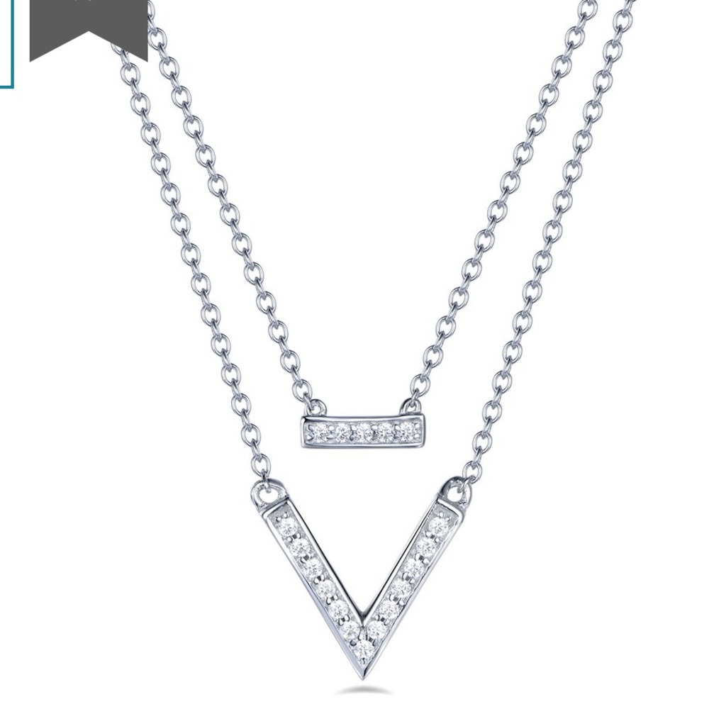 New LaFonn  Sterling Silver Pendant Layer Necklace
